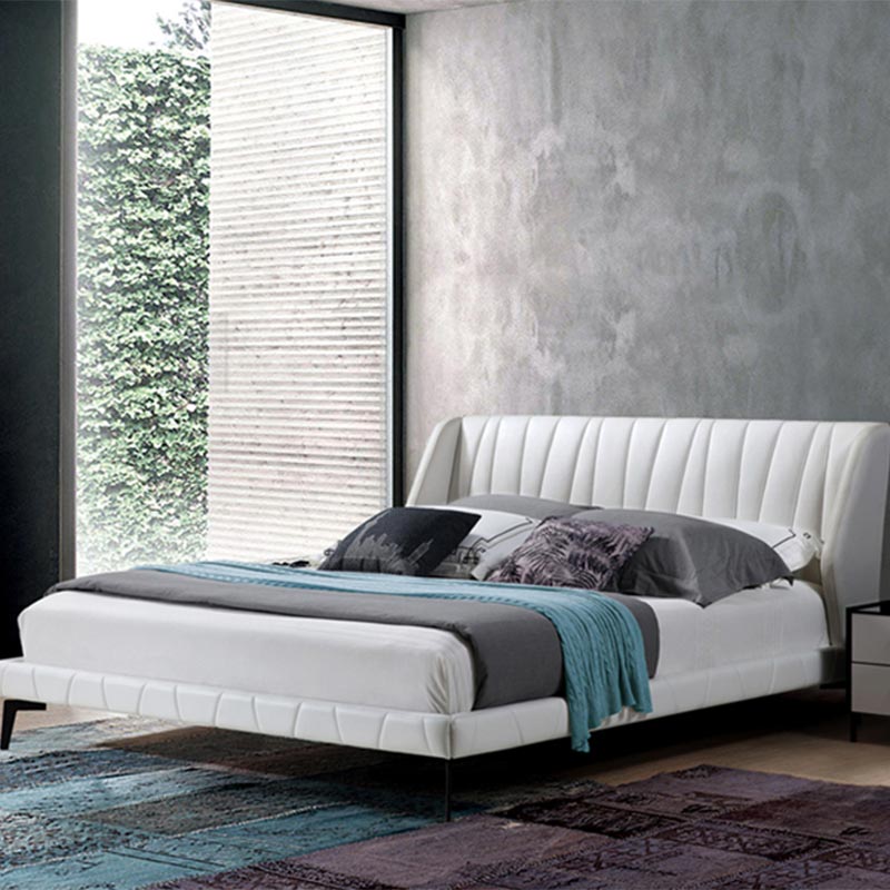 পরিবেশ বান্ধব পাইন কাঠ এবং চামড়া নরম বিছানা